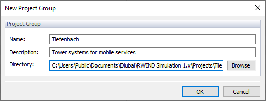 Nouveau groupe de projets